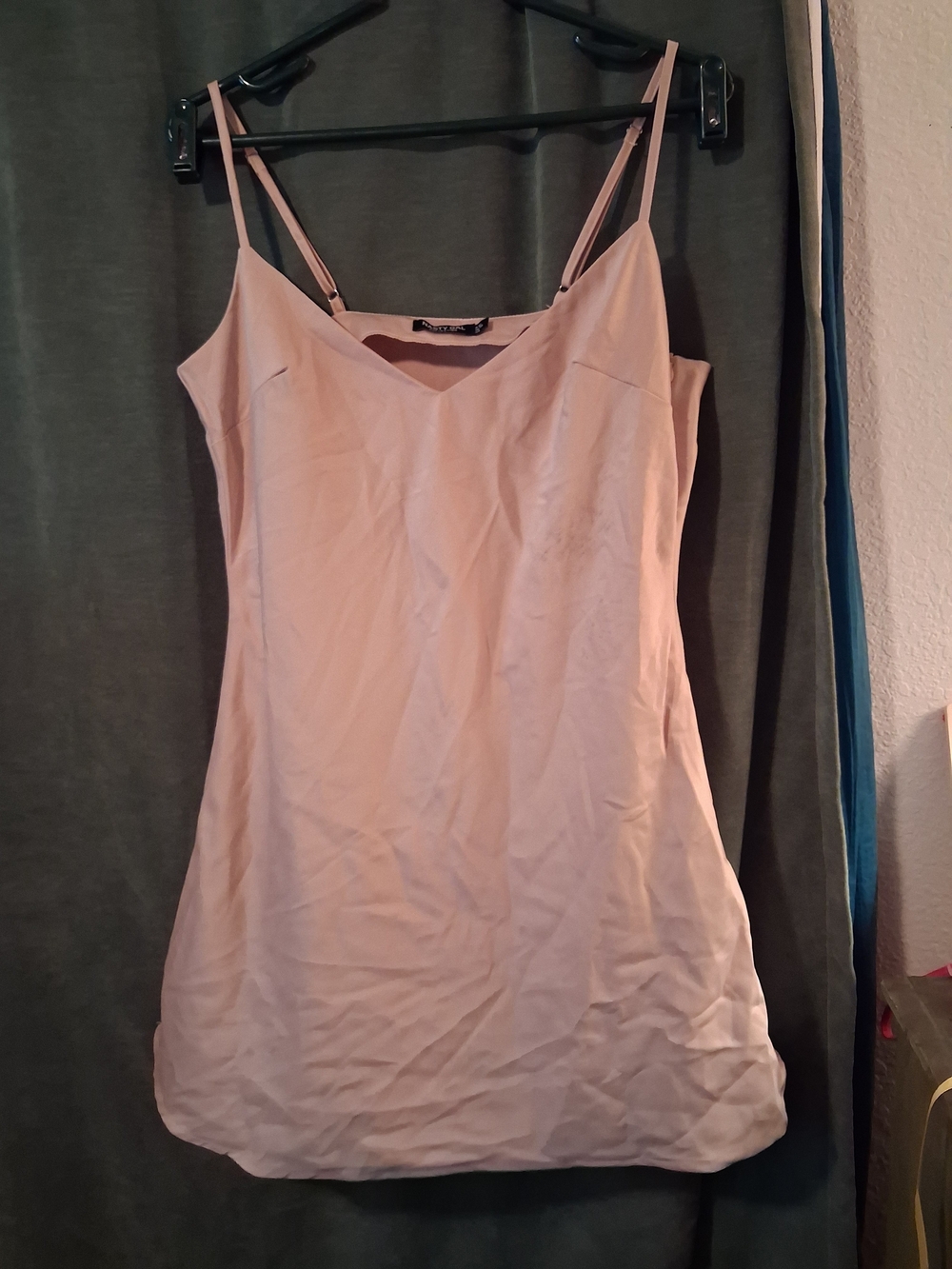 Nasty Gal Blush Pink Mini Slip Dress
